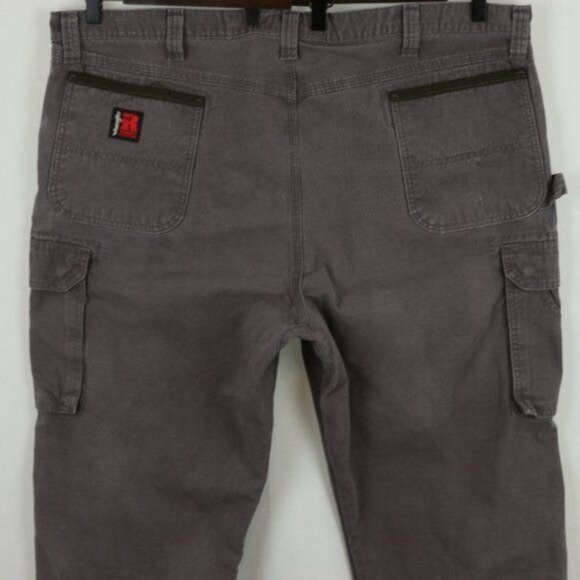 Wrangler Riggs Workwear Men's 44x32 Gray Ripstop Double Knee Carpenter Pants - Picture 4 of 10